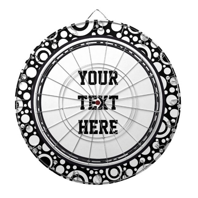 Cible De Fléchettes Black Dots & Circles Grid + your backgr. & (Devant)