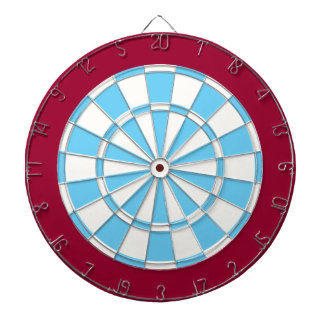Cible de flechettes : Blanc, Bleu Clair Et Maroon