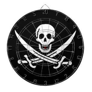 Cible De Fléchettes Blanc, Drapeau Pirate Calico Jack, Crâne & Cutlass