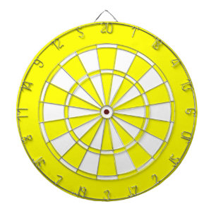 Cible De Fléchettes Blanc jaune coloré