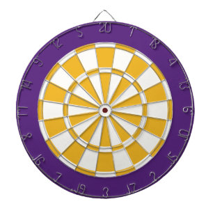 Cible de flechettes : Blanc, or, et pourpre
