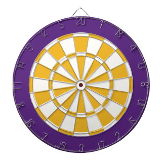 Cible de flechettes : Blanc, or, et pourpre