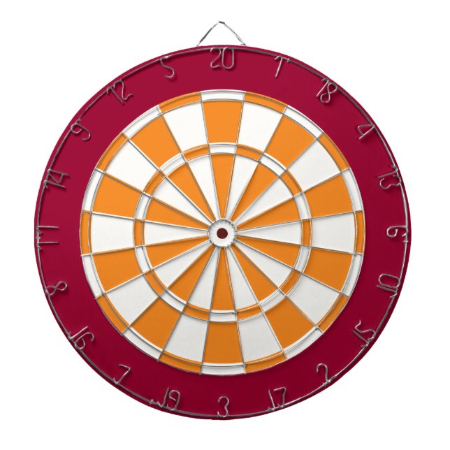 Cible de flechettes : Blanc, orange, et rouge (Devant)