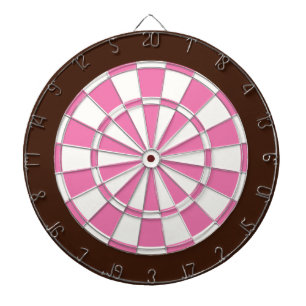 Cible de flechettes : Blanc, Rose Et Brown
