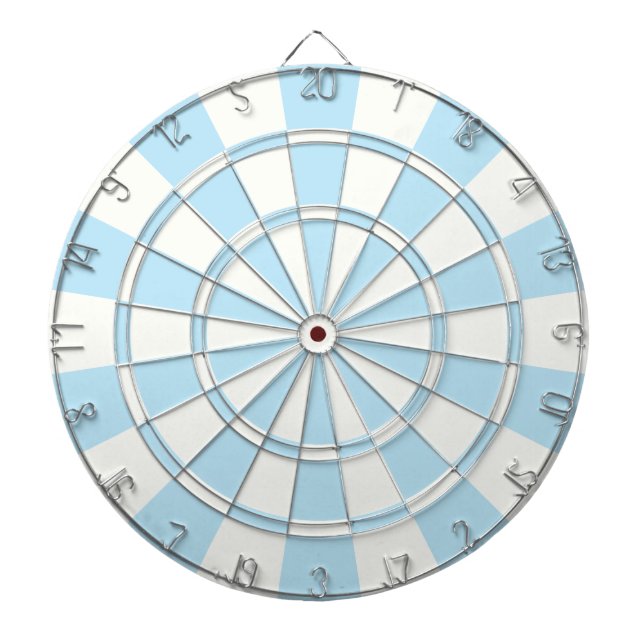 Cible De Fléchettes Bleu Clair Et Blanc (Devant)