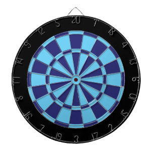 Cible de flechettes : Bleu-clair, marine, et noir