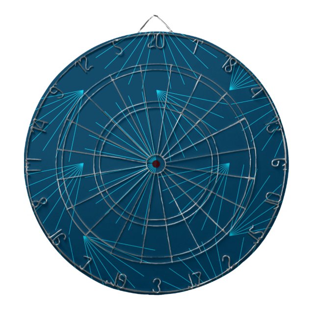 Cible De Fléchettes Bleu, moderne, simple concept de célébration de la (Devant)