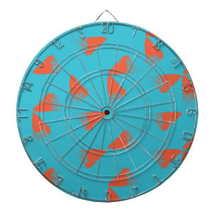 Cible De Fléchettes Bleu, orange, dynamique, motif géométrique tendanc