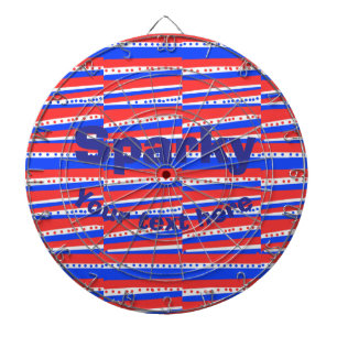 Cible De Fléchettes Bleu rouge Cercles Bleu