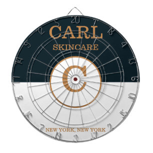 Cible De Fléchettes Bleu tendance et ombrage de salon de beauté Brown 