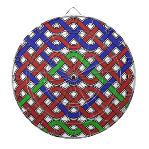 Cible De Fléchettes Bleu, vert et rouge céleste noeuds