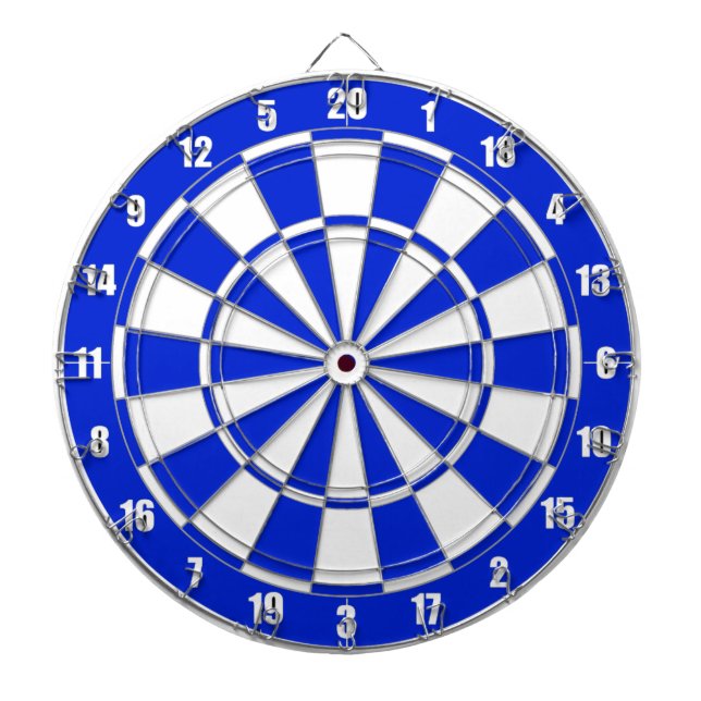 Cible de flechettes bleue et blanche (Devant)