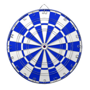 Cible de flechettes bleue et blanche