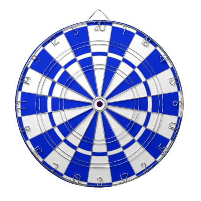 Cible de flechettes bleue et blanche (Devant)