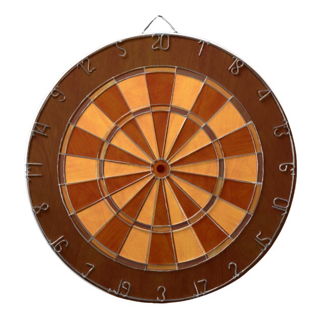 Cible De Fléchettes Bois de Faux marqueté (Devant)