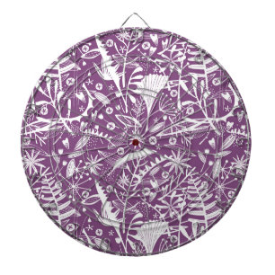Cible De Fléchettes Botanique violet moderne