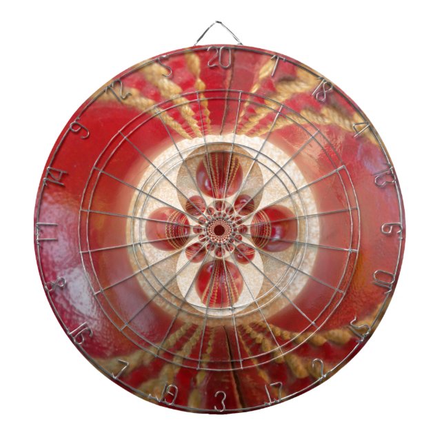 Cible De Fléchettes Boules de cricket rouge Art Abstrait Design d'impr (Devant)