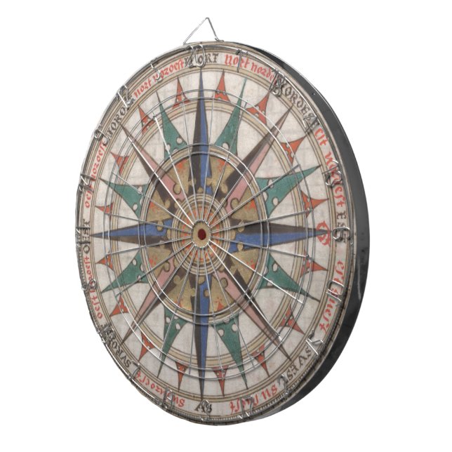 Cible De Fléchettes Boussole nautique historique (1543) (Devant droit)