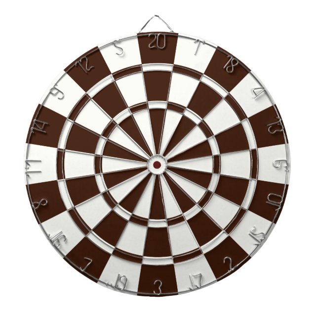 Cible De Fléchettes Brown Et Blanc (Devant)