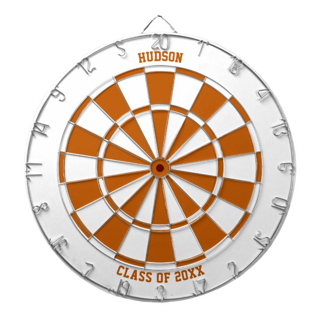 Cible De Fléchettes Cadeau personnalisé de graduation de nom | Orange  (Devant)