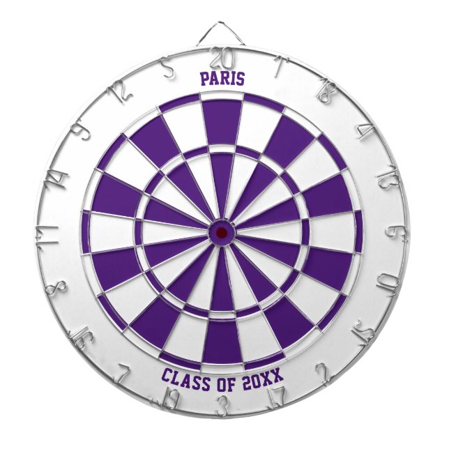 Cible De Fléchettes Cadeau personnalisé de graduation de nom | Violet  (Devant)
