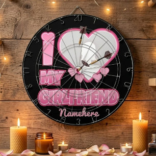 Cible De Fléchettes Cadeau personnalisé Je t'aime ma copine – Ajouter