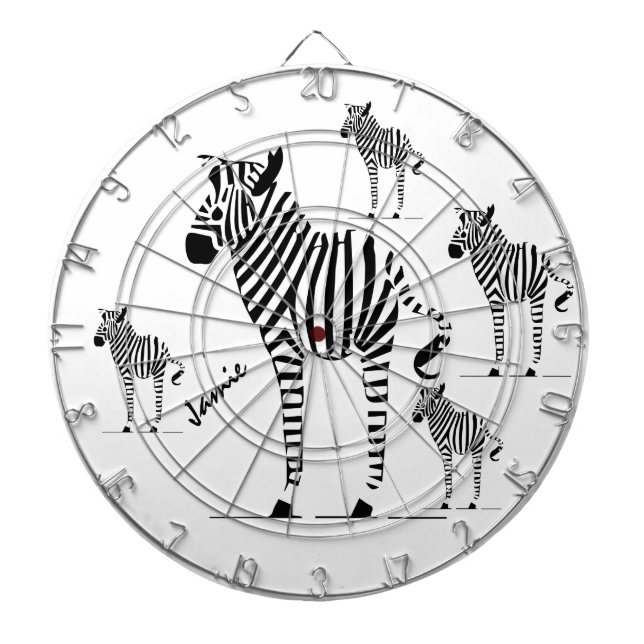 Cible De Fléchettes Cadeaux Zebra Lovers (Devant)