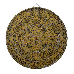 Cible De Fléchettes Calendrier Aztec Sun Stone vieilli