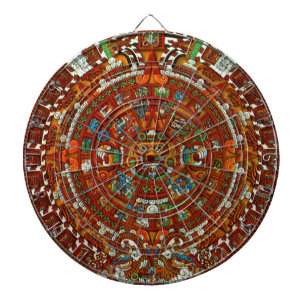 Cible de flechettes calendrier maya