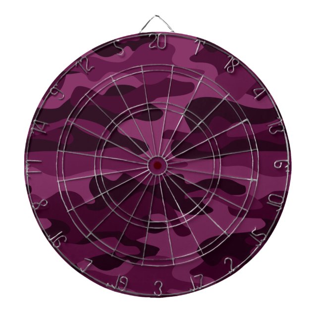 Cible De Fléchettes Camo de couleur violette tyrienne (Devant)