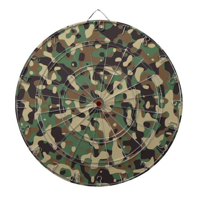 Cible De Fléchettes Camo Woodland (Devant)