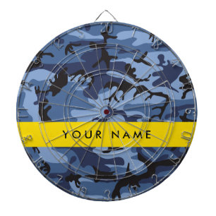 Cible De Fléchettes Camouflage bleu marine Votre nom Personnalisez