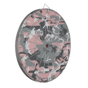 Cible De Fléchettes Camouflage rose et gris, Militaire, Armée