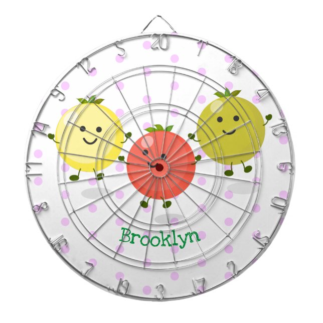 Cible De Fléchettes Caricature de tomates cerises mûres (Devant)