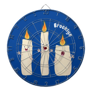 Cible De Fléchettes Caricature en trois chandelles mignonnes
