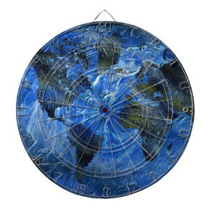 Cible De Fléchettes Carte bleue tourbillonnante du monde d'Arylic