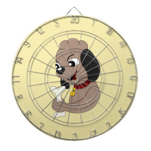 Cible De Fléchettes Carte de dessin pour chien de chiot mignon