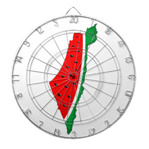 Cible De Fléchettes Carte de Palestine Watermelon Symbole de la libert