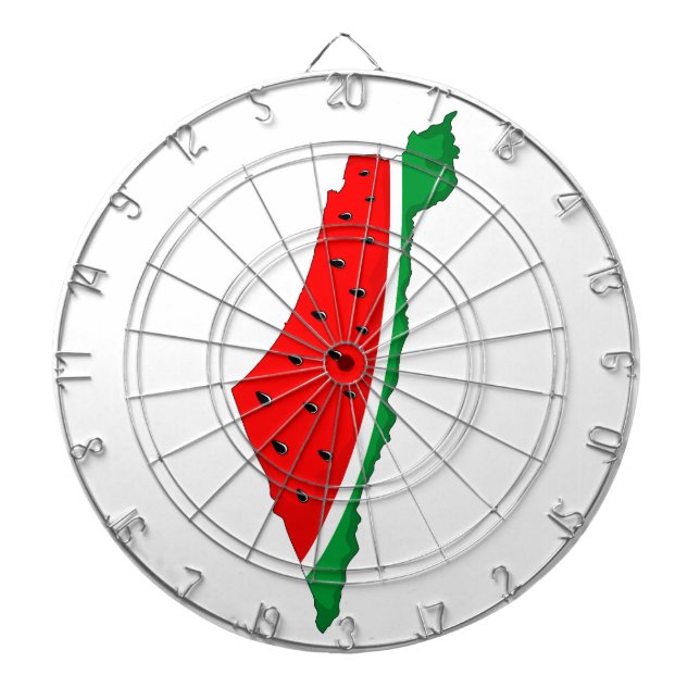 Cible De Fléchettes Carte de Palestine Watermelon Symbole de la libert (Devant)