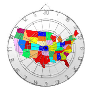Cible De Fléchettes Carte de Patchwork USA