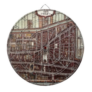 Cible De Fléchettes Carte de ville de Delft 1649