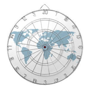 Cible De Fléchettes Carte du monde
