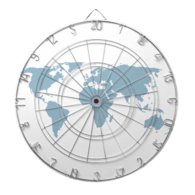Cible De Fléchettes Carte du monde (Devant)