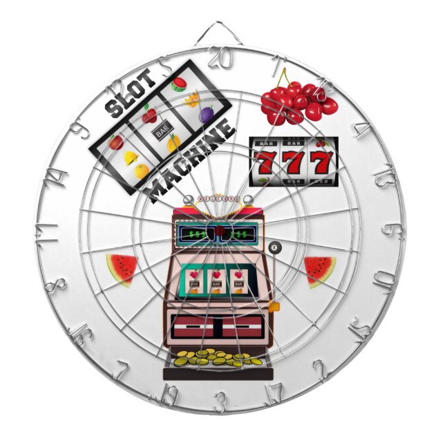 Cible De Fléchettes Casino blanc Dartboard (Devant)