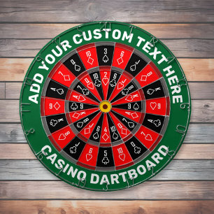 Cible De Fléchettes Casino Dartboard with Custom Text