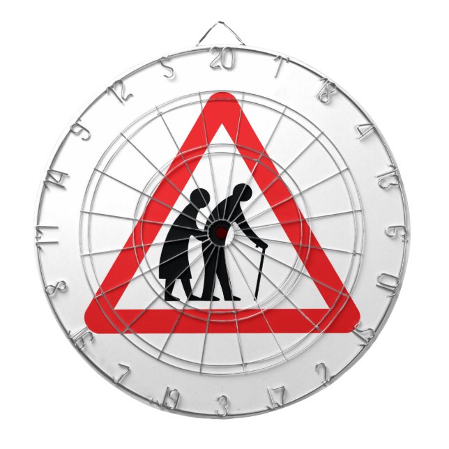 Cible De Fléchettes CAUTION Personnes ÂGÉES - VOYAGE UK (Devant)