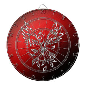 Cible De Fléchettes Cendres noires rouges et Règlement sur le Phoenix