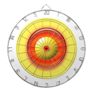 Cible de flechettes - Cercles concentrés jaunes et