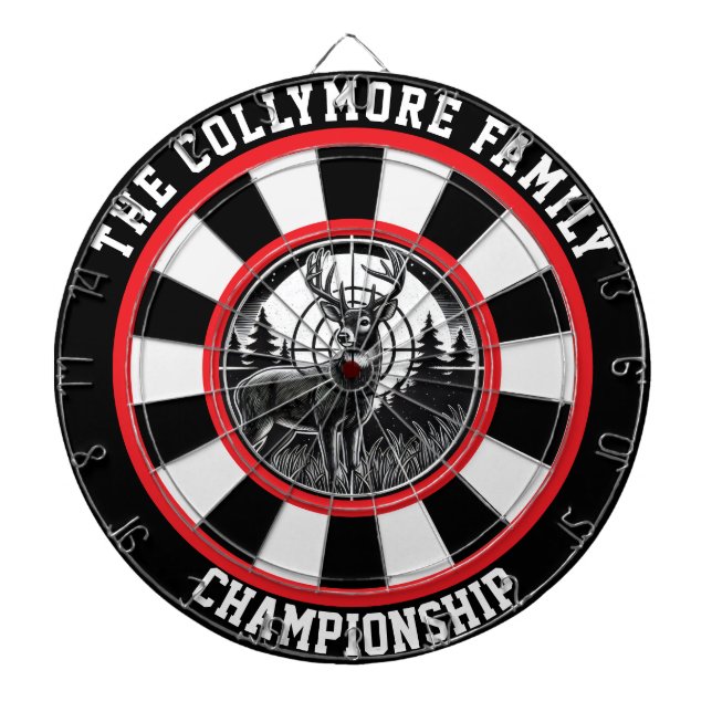 Cible De Fléchettes Cerf anné en conception forestière (Devant)