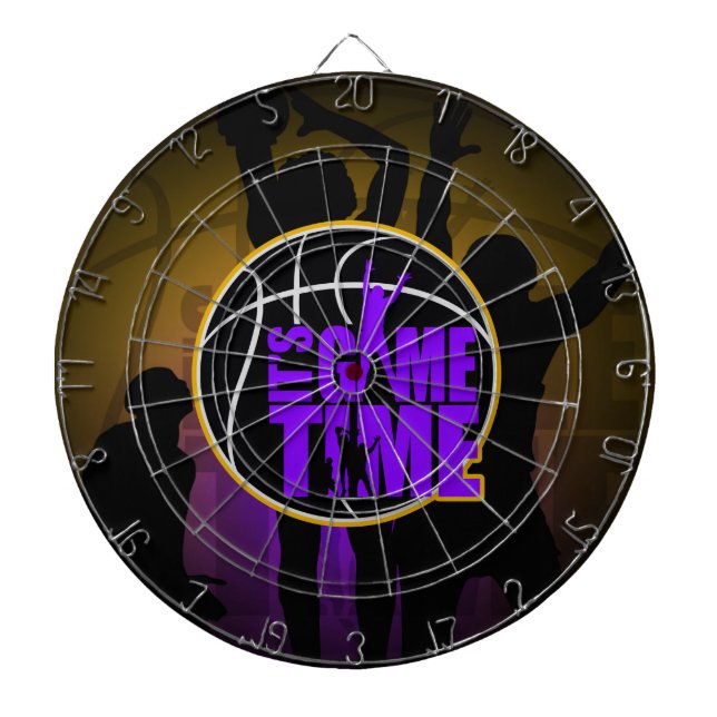 Cible De Fléchettes C'est l'heure du jeu - Purple & Gold (Devant)